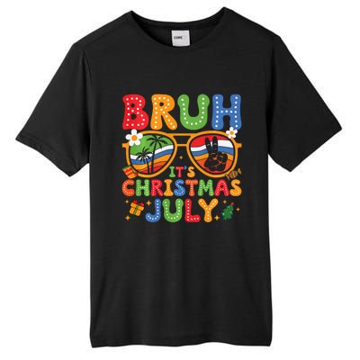 Bruh ItS Christmas In July Sunglasses Summer Beach Xmas Tall Fusion ChromaSoft Performance T-Shirt