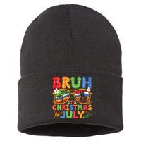 Bruh ItS Christmas In July Sunglasses Summer Beach Xmas Sustainable Knit Beanie