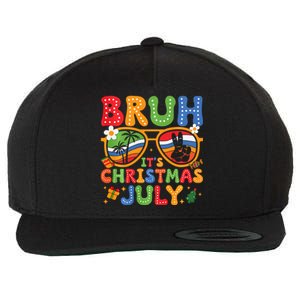 Bruh ItS Christmas In July Sunglasses Summer Beach Xmas Wool Snapback Cap