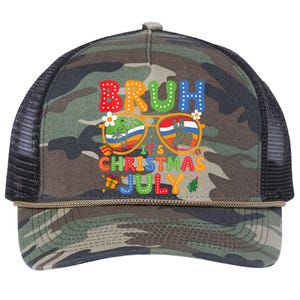 Bruh ItS Christmas In July Sunglasses Summer Beach Xmas Retro Rope Trucker Hat Cap