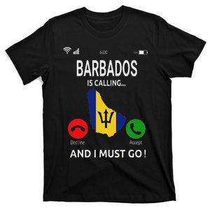 Barbados Is Calling Barbados Flag Vacation Barbados T-Shirt