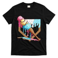 Baseball Ice Cream Dripping Drip T-Shirt