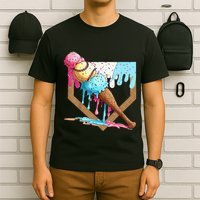 Baseball Ice Cream Dripping Drip T-Shirt