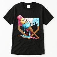 Baseball Ice Cream Dripping Drip Tall T-Shirt