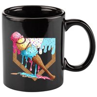 Baseball Ice Cream Dripping Drip 11oz C Handle Ceramic Mug