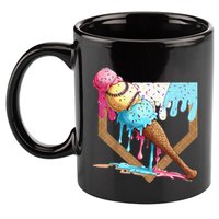 Baseball Ice Cream Dripping Drip 11oz C Handle Ceramic Mug