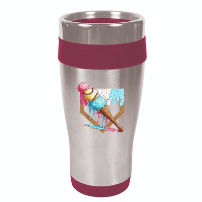 Baseball Ice Cream Dripping Drip 16oz Travel Tumbler