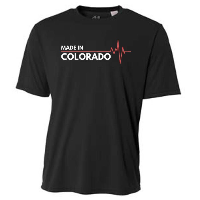 Born In Colorado Heartbeat Place Of Birth Cooling Performance Crew T-Shirt