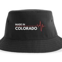 Born In Colorado Heartbeat Place Of Birth Sustainable Bucket Hat