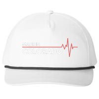 Born In Colorado Heartbeat Place Of Birth Snapback Five-Panel Rope Hat