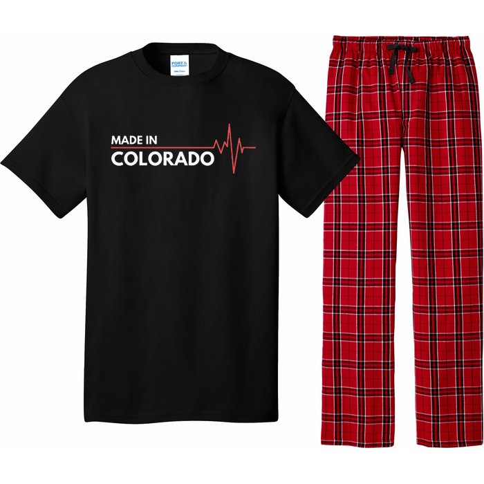 Born In Colorado Heartbeat Place Of Birth Pajama Set