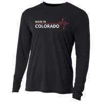 Born In Colorado Heartbeat Place Of Birth Cooling Performance Long Sleeve Crew