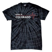 Born In Colorado Heartbeat Place Of Birth Tie-Dye T-Shirt