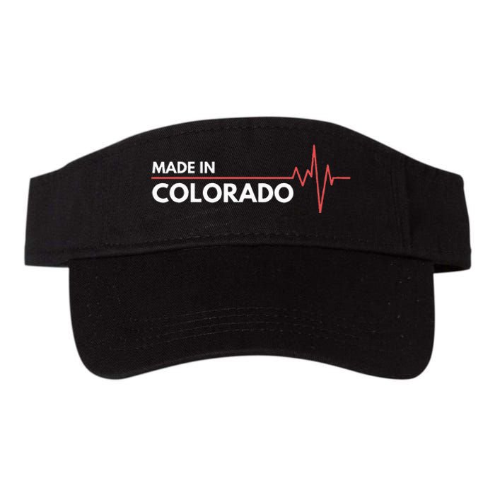 Born In Colorado Heartbeat Place Of Birth Valucap Bio-Washed Visor