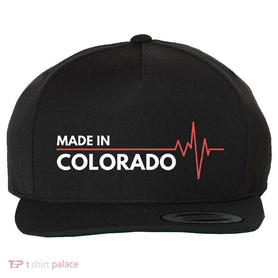 Born In Colorado Heartbeat Place Of Birth Wool Snapback Cap