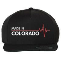 Born In Colorado Heartbeat Place Of Birth Wool Snapback Cap