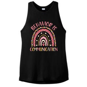 Behavior Is Communication Special Education Sped Teacher Gift Ladies PosiCharge Tri-Blend Wicking Tank