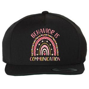 Behavior Is Communication Special Education Sped Teacher Gift Wool Snapback Cap