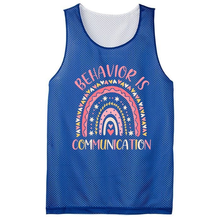 Behavior Is Communication Special Education Sped Teacher Gift Mesh Reversible Basketball Jersey Tank