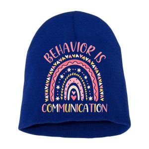 Behavior Is Communication Special Education Sped Teacher Gift Short Acrylic Beanie