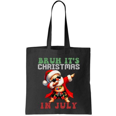 Bruh ItS Christmas In July Dabbing Santa Beach Vacation Bag