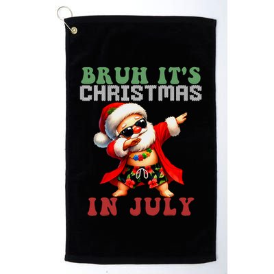 Bruh ItS Christmas In July Dabbing Santa Beach Vacation Golf Towel