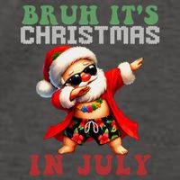 Bruh ItS Christmas In July Dabbing Santa Beach Vacation Vector Backpack