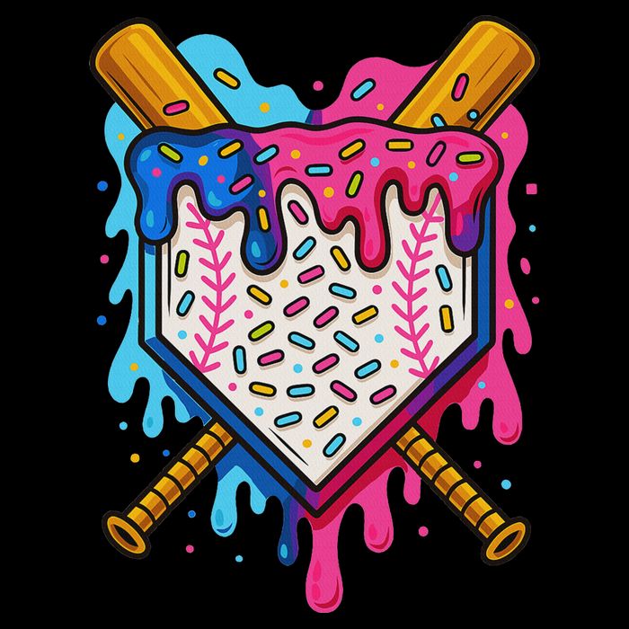 Baseball Ice Cream Drip Baseball 16 in Basic Backpack