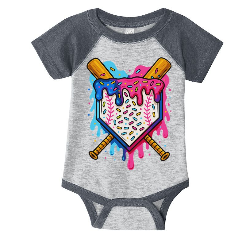 Baseball Ice Cream Drip Baseball Infant Baby Jersey Bodysuit