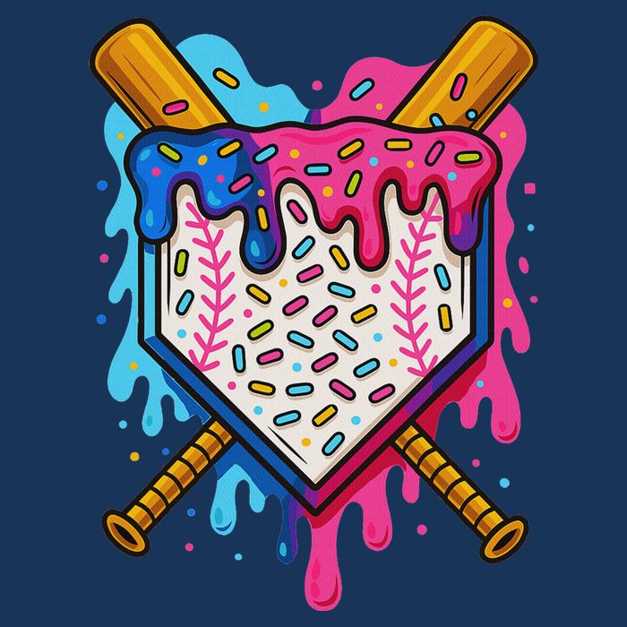 Baseball Ice Cream Drip Baseball Infant Baby Jersey Bodysuit