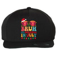 Bruh ItS Christmas In July Vintage Summer Santa Sunglasses Wool Snapback Cap