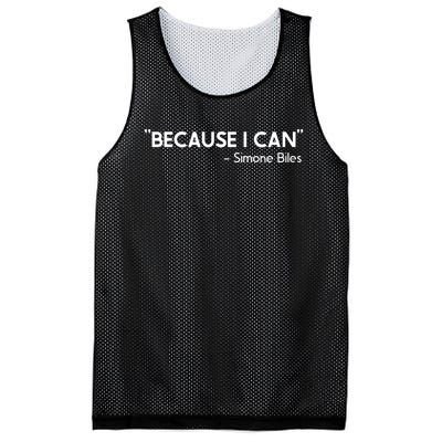 Because I Can Simone Biles Mesh Reversible Basketball Jersey Tank