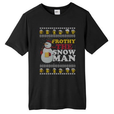 Beer Ipa Craft Beer Ugly Christmas Funny Frothy The Snow Gift Tall Fusion ChromaSoft Performance T-Shirt