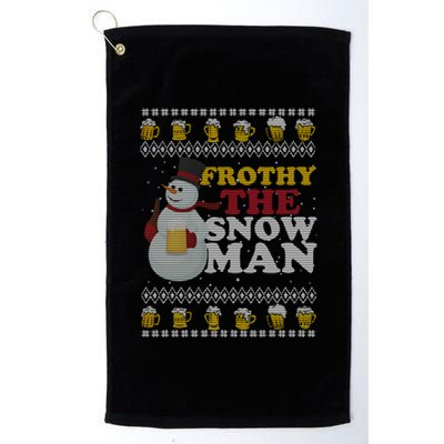 Beer Ipa Craft Beer Ugly Christmas Funny Frothy The Snow Gift Platinum Collection Golf Towel