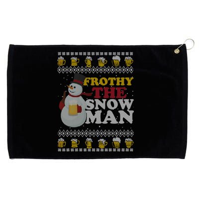 Beer Ipa Craft Beer Ugly Christmas Funny Frothy The Snow Gift Grommeted Golf Towel