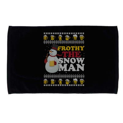 Beer Ipa Craft Beer Ugly Christmas Funny Frothy The Snow Gift Microfiber Hand Towel