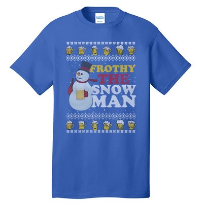 Beer Ipa Craft Beer Ugly Christmas Funny Frothy The Snow Gift Tall T-Shirt