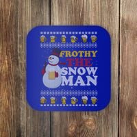 Beer Ipa Craft Beer Ugly Christmas Funny Frothy The Snow Gift Coaster