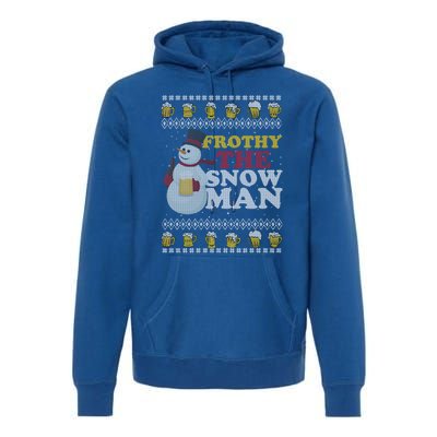 Beer Ipa Craft Beer Ugly Christmas Funny Frothy The Snow Gift Premium Hoodie