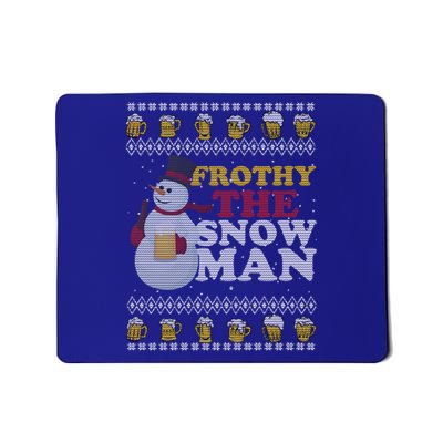 Beer Ipa Craft Beer Ugly Christmas Funny Frothy The Snow Gift Mousepad