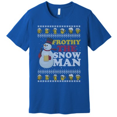 Beer Ipa Craft Beer Ugly Christmas Funny Frothy The Snow Gift Premium T-Shirt