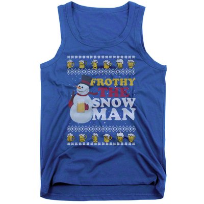 Beer Ipa Craft Beer Ugly Christmas Funny Frothy The Snow Gift Tank Top