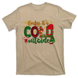 Baby ItS Cold Outside Buffalo Plaid Christmas Matching T-Shirt