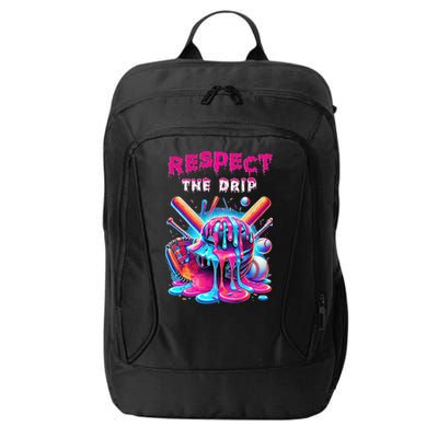 Baseball Ice Cream Drip Respect The Drip Gift City Backpack
