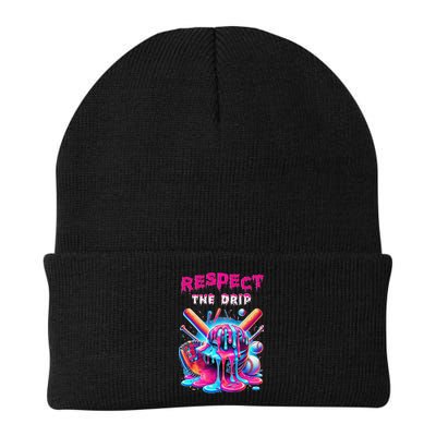 Baseball Ice Cream Drip Respect The Drip Gift Beanie