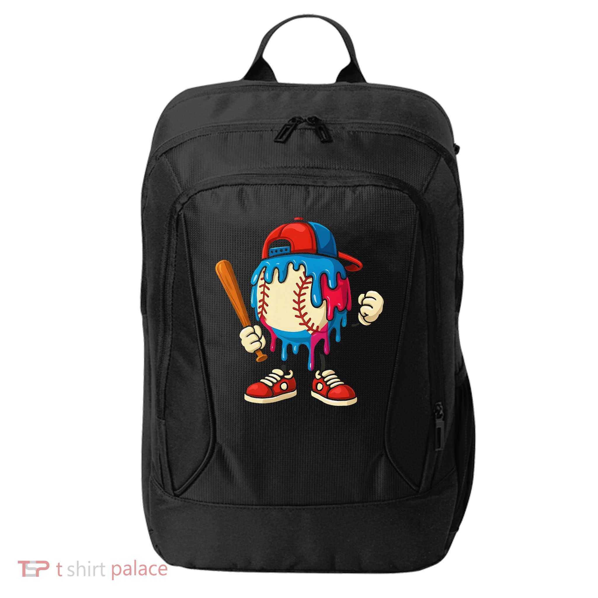 Baseball Ice Cream Drip Sport Game Day Gift City Backpack