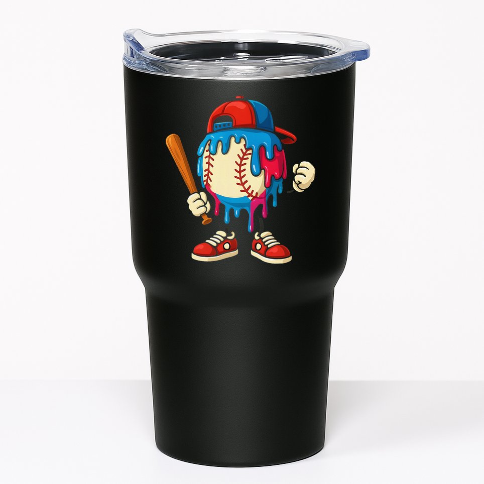 Baseball Ice Cream Drip Sport Game Day Gift Tumbler