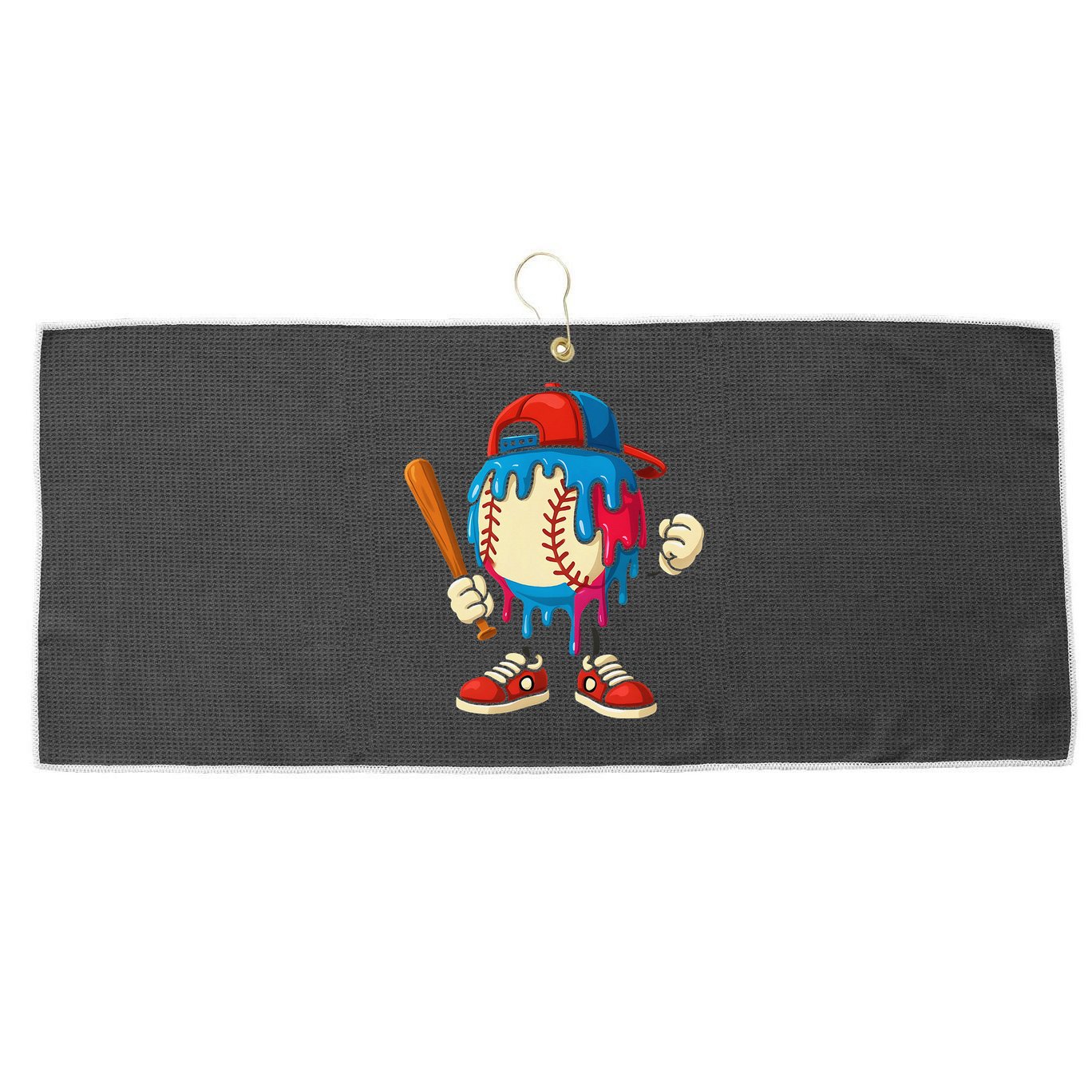 Baseball Ice Cream Drip Sport Game Day Gift Large Microfiber Waffle Golf Towel