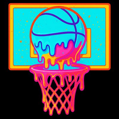 Basketball Ice Cream Drip T-Shirt