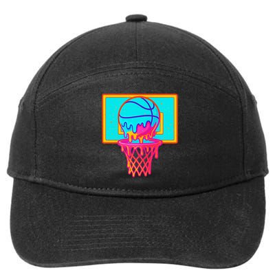 Basketball Ice Cream Drip 7-Panel Snapback Hat
